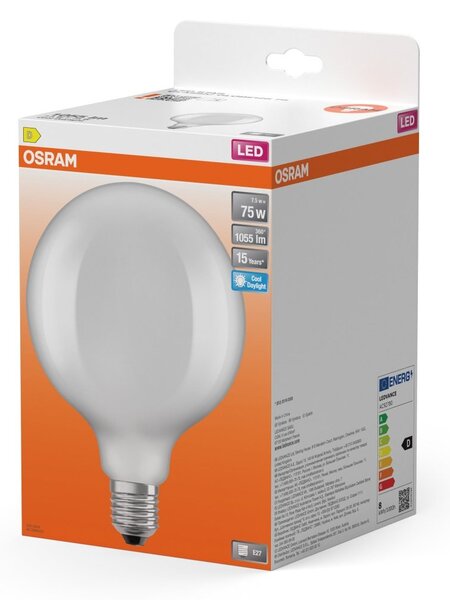 Matná LED žárovka E27 STAR 7,5 W, studená bílá, denní světlo