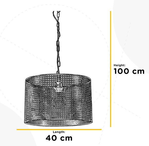 STROPNÍ ZÁVĚSNÉ SVÍTIDLO, 40/40/100 cm - Online Only svítidla, Online Only