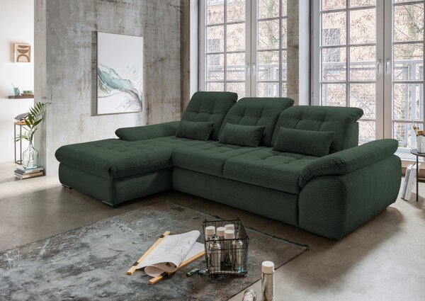 ROHOVÁ SEDAČKA, textil, tmavě zelená Livetastic - Sedací soupravy, Online Only