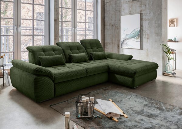 ROHOVÁ SEDAČKA, textil, tmavě zelená Livetastic - Sedací soupravy, Online Only