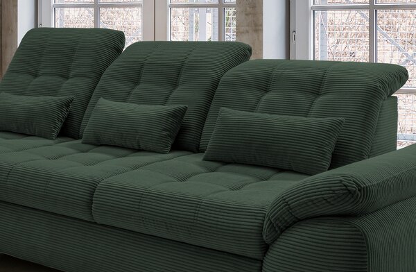 ROHOVÁ SEDAČKA, textil, tmavě zelená Livetastic - Sedací soupravy, Online Only