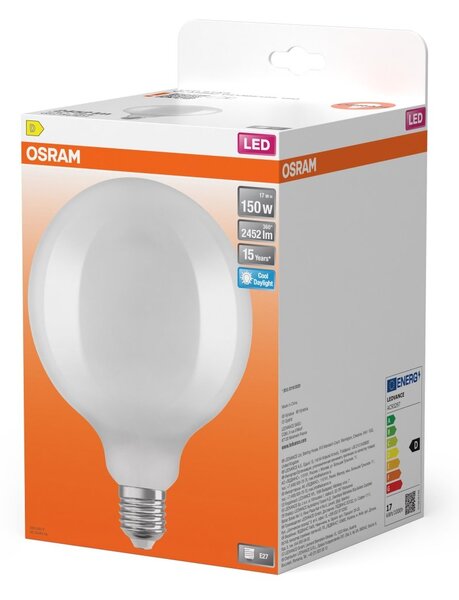 Matná LED žárovka E27 STAR 17 W, studená bílá, náhrada 150 W