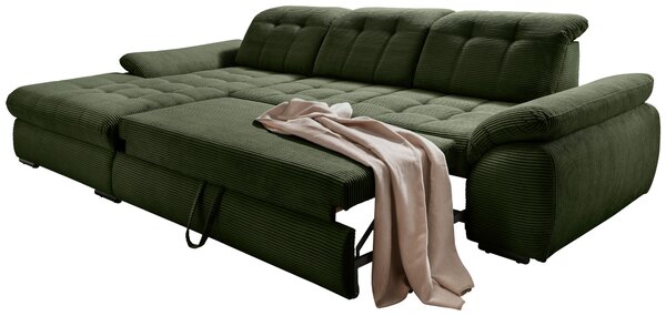 ROHOVÁ SEDAČKA, textil, tmavě zelená Livetastic - Sedací soupravy, Online Only