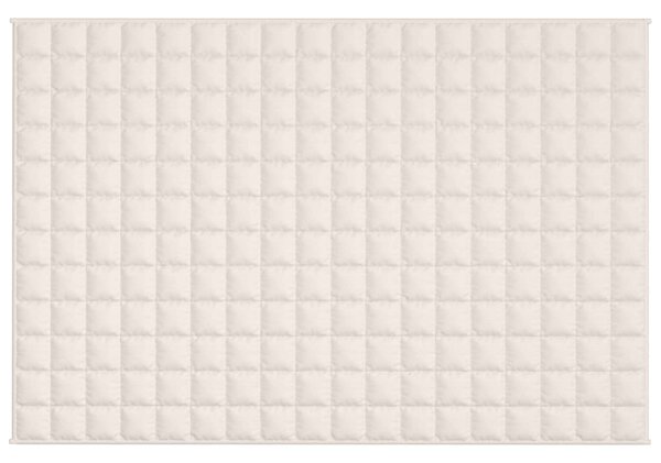 Zátěžová deka světle krémová 122 x 183 cm 9 kg textil