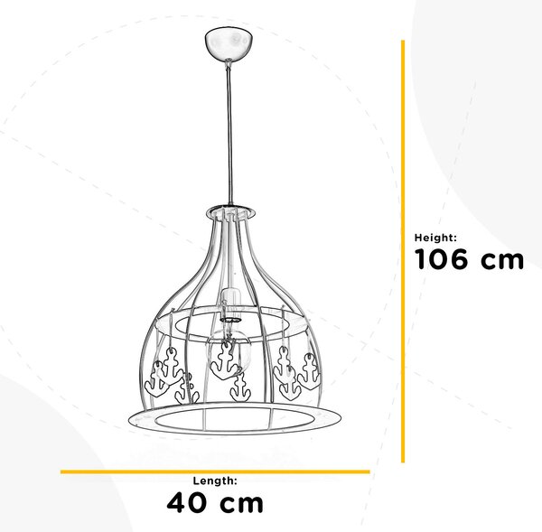 ZÁVĚSNÉ SVÍTIDLO, 40/106 cm - Online Only svítidla, Online Only
