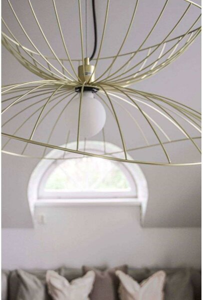Globen Lighting závěsné světlo RAY, mosaz, Ø 70 cm, stmívatelný, Mosaz / zlato, Obývací pokoj / jídelna, kov, Moderní