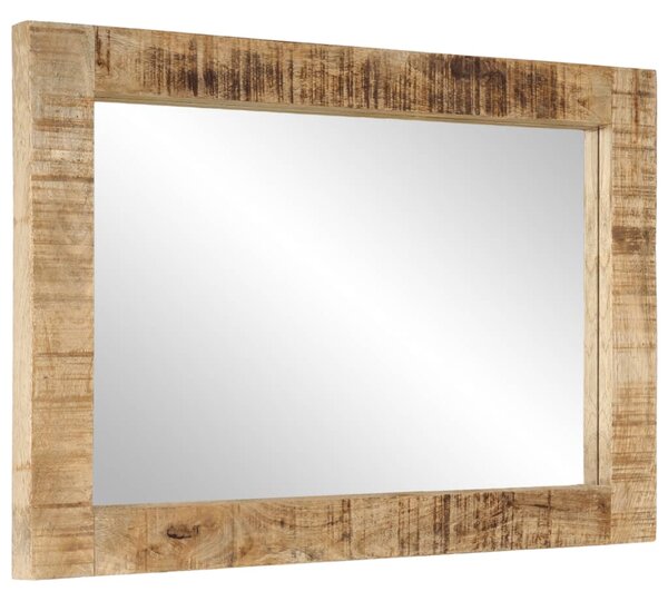 Zrcadlo 70 x 50 cm masivní mangovníkové dřevo a sklo