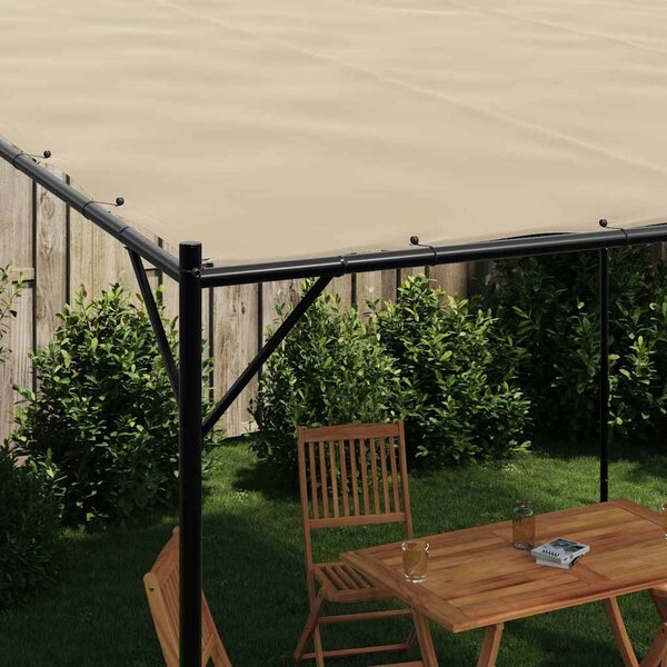 Altán béžový 4 x 4 m 180 g/m² textil a ocel