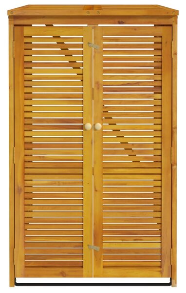 Přístřešek na popelnici 70 x 89 x 117 cm masivní akáciové dřevo