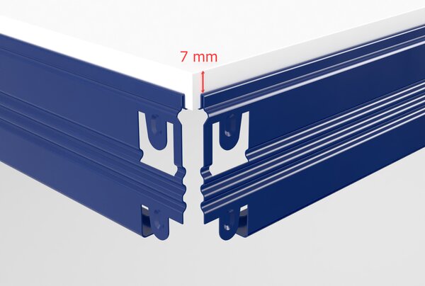 Regál do spíže Biedrax 35 x 60 x 90 cm, modrý, 3 police bílé lamino 12mm, nosnost 200 kg na polici