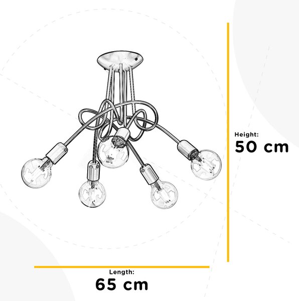 STROPNÍ SVÍTIDLO, 65/65/50 cm - Online Only svítidla, Online Only