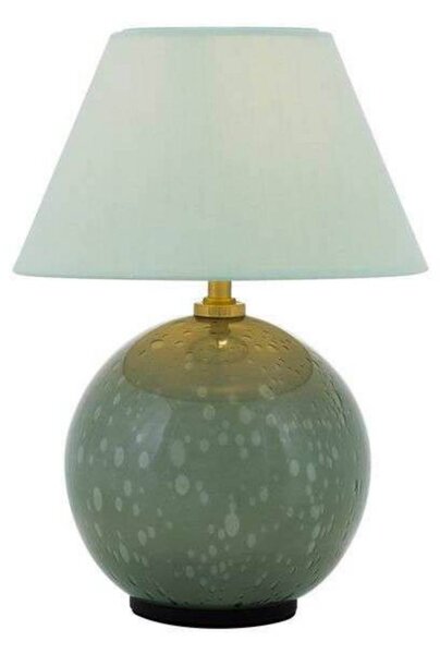 Globen Lighting stolní lampa na baterie IRIS, zelená, výška 23 cm, stmívatelný, Zelená, Obývací pokoj / jídelna, Textil / tkanina / hedvábí, Vintage