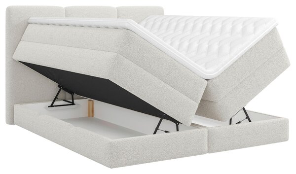 POSTEL BOXSPRING, 180/200 cm, bílá MID.YOU - Postele s úložným prostorem, Online Only