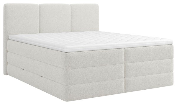 POSTEL BOXSPRING, 180/200 cm, bílá MID.YOU - Postele s úložným prostorem, Online Only