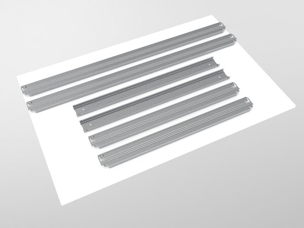 Bezšroubový regál Biedrax 35 x 75 x 210 cm, pozink, 8 polic bílé lamino 12mm, nosnost 300 kg na polici