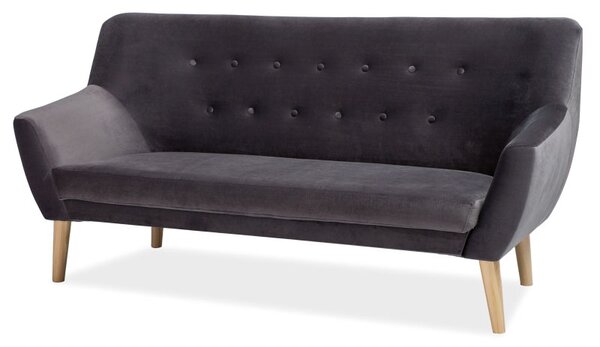 Šedá 3místná pohovka NORDIC 3 VELVET