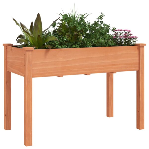 Truhlík s vložkou hnědý 118 x 59 x 76 cm masivní jedlové dřevo