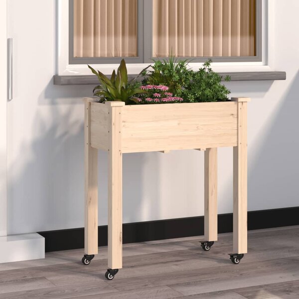Truhlík na kolečkách s vložkou 71x37x80cm masivní jedlové dřevo