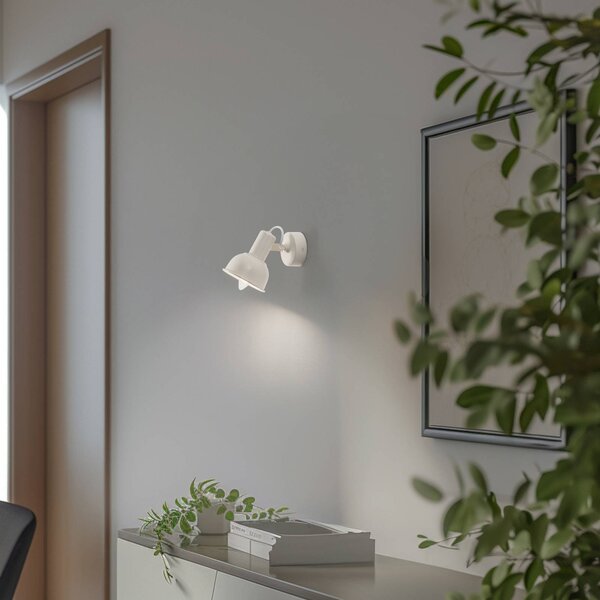 Argon Nástěnné světlo Trogir, béžové, Ø 11,5 cm, kov, stmívatelný, Krémová / jantar, Obývací pokoj / jídelna, kov, Industriální design