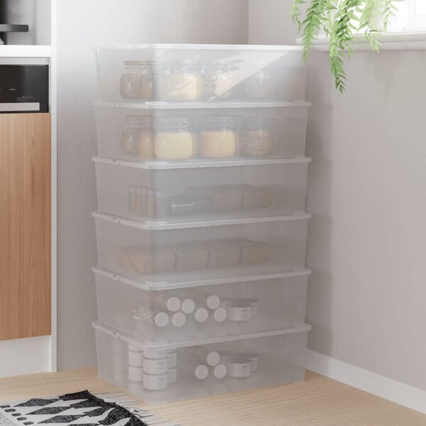 Plastové úložné boxy 6 ks 25 l stohovatelné