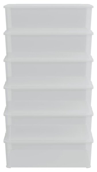 Plastové úložné boxy 6 ks 25 l stohovatelné
