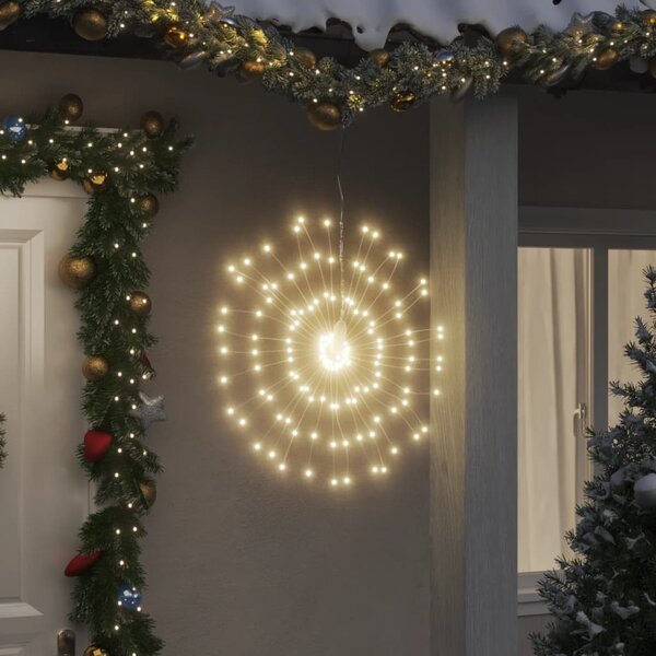 Vánoční hvězdicová světla 8 ks 140 teple bílých LED diod 17 cm 3190511