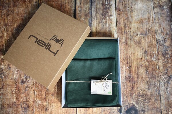 Nelly LEN Super soft - lahvově zelený povlak na polštář Rozměr: 40/40 CM ZIP