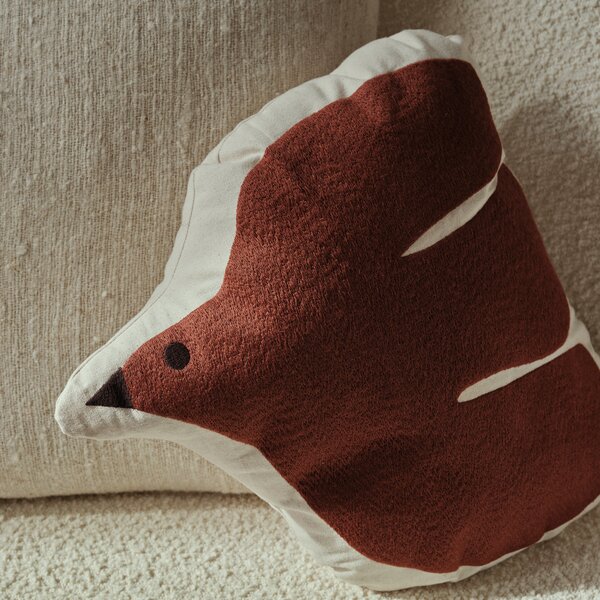 FERM LIVING Polštář Swif Bird, Baked Clay