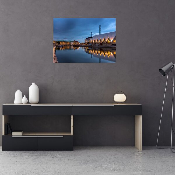 Obraz vodního kanálu - Göteborg (70x50 cm)