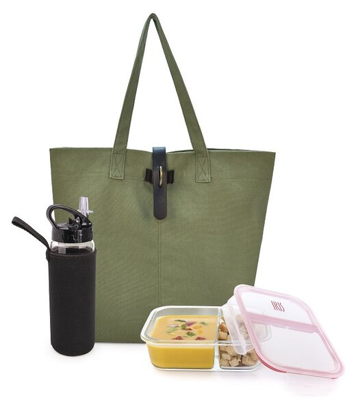Moderní dámská termotaška Natural, 15l, Iris Barcelona, olivová