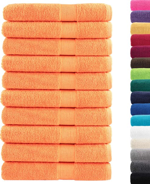 Premium ručníky SOLUND 10 ks oranžové 100x200 cm 600 g/m² 137391