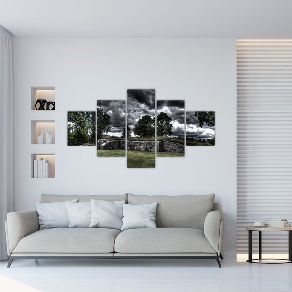 Obraz zatažené oblohy (125x70 cm)