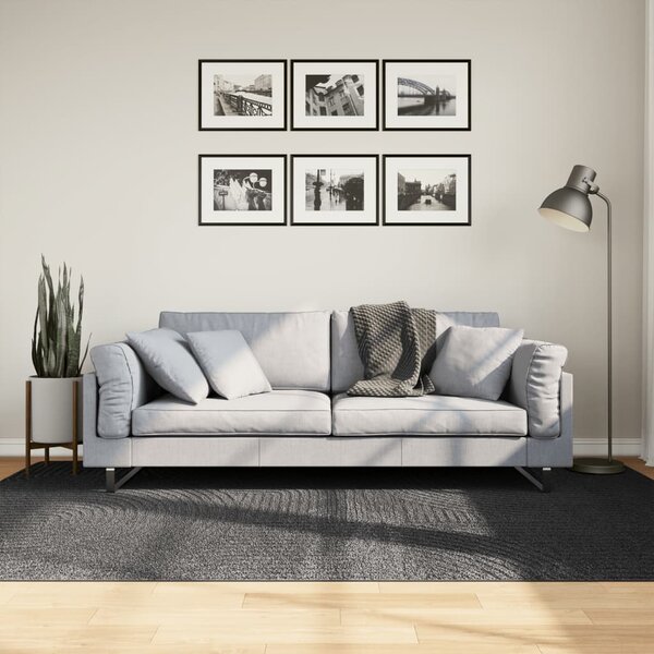Koberec IZA krátký vlas skandinávský vzhled antracit 160x230 cm