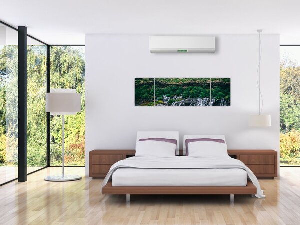 Obraz vodopádů v přírodě (170x50 cm)