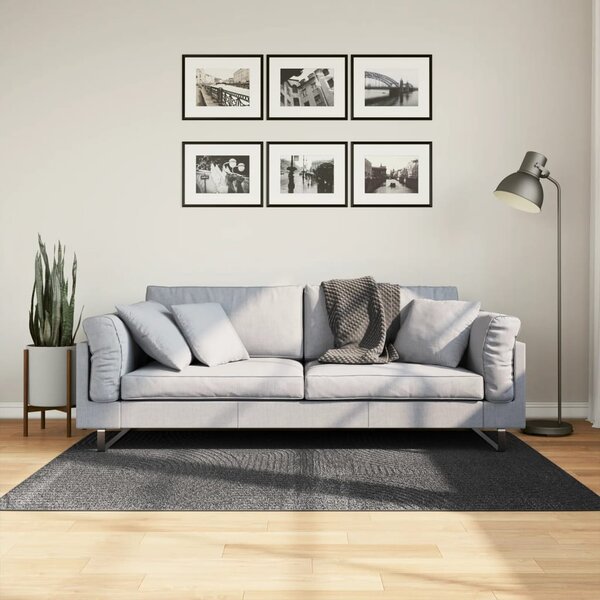 Koberec IZA krátký vlas skandinávský vzhled antracit 120x170 cm