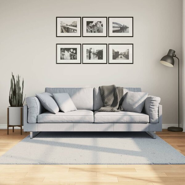 Koberec HUARTE krátký vlas měkký a pratelný modrý 160x160 cm