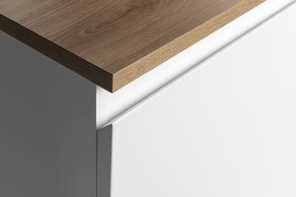 Aqualine Aqualine, ALTAIR skříňka s deskou 78,5 cm, bílá/dub emporio, AI280-02