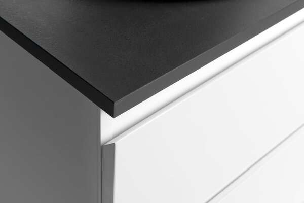 Aqualine Aqualine, ALTAIR skříňka s deskou 58 cm, bílá/antracit břidlice, AI263-03