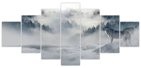Obraz vlků (210x100 cm)