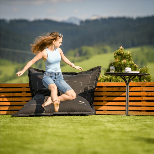 KONDELA Sedací vak, outdoor, šedá látka, BADYL