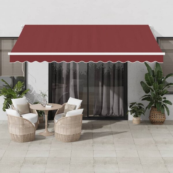 Ručně zatahovací markýza burgundská 400 x 350 cm 3214982