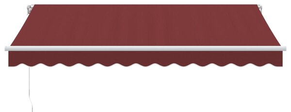 Ručně zatahovací markýza burgundská 350 x 250 cm