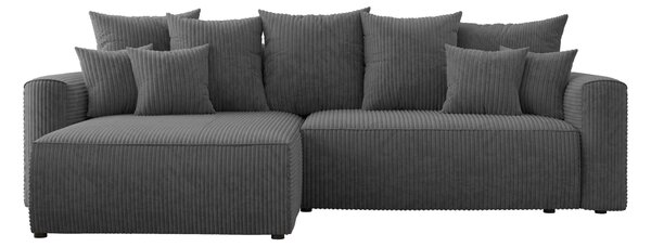 Rohová sedačka Baria (L) (tmavě šedá)