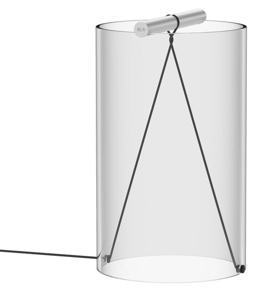 Stolní lampa FLOS, To-Tie T2, stmívatelné, Transparentní, Obývací pokoj, Sklo, Design