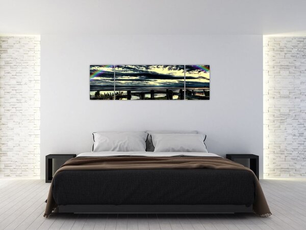 Obraz duhy nad mořem (170x50 cm)