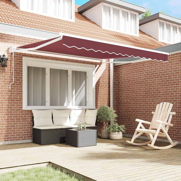Automatická zatahovací markýza burgundská 300 x 250 cm 3215303