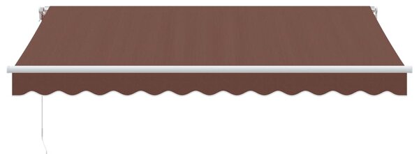 Ručně zatahovací markýza hnědá 350 x 250 cm 3215631