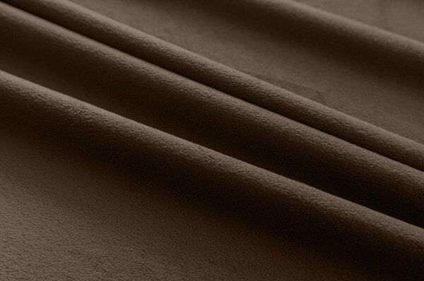 Hnědý zatemňovací závěs VELVET 140x270 cm Zavěšení: Řasící páska