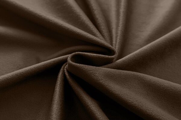 Hnědý zatemňovací závěs VELVET 140x270 cm Zavěšení: Řasící páska