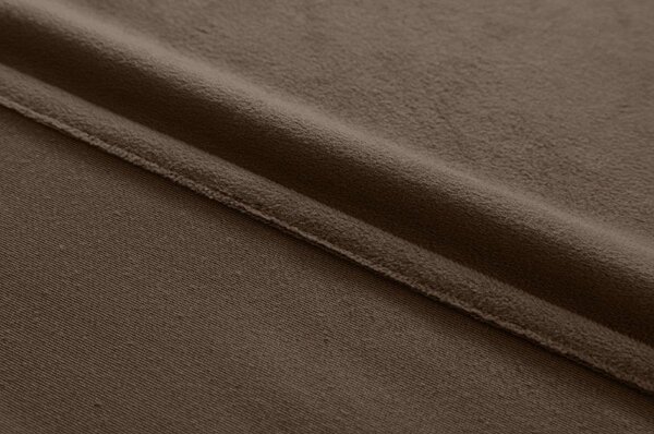 Hnědý zatemňovací závěs VELVET 140x270 cm Zavěšení: Řasící páska